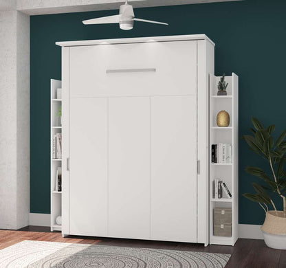 Bestar - Lumina Queen Murphy Bed with 2 Shelving Units (86W) in White - 85885-17 veiw 3