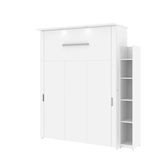 Bestar - Lumina Queen Murphy Bed with Shelving Unit (76W) in White - 85884-17 veiw 1