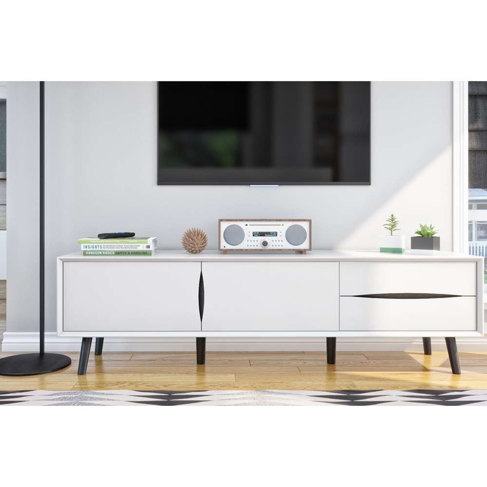 Bestar - Maia 63W Tv Stand For 50 Inch Tv in White - 102201-000001 veiw 3