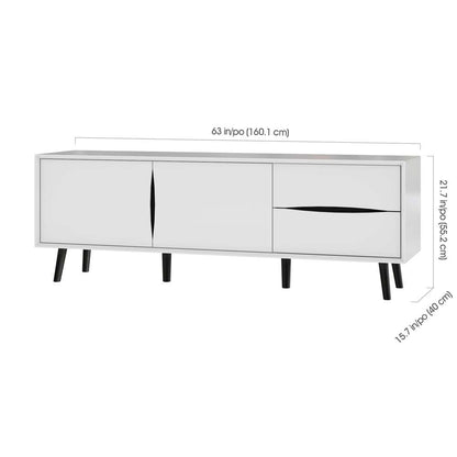 Bestar - Maia 63W Tv Stand For 50 Inch Tv in White - 102201-000001 veiw 5
