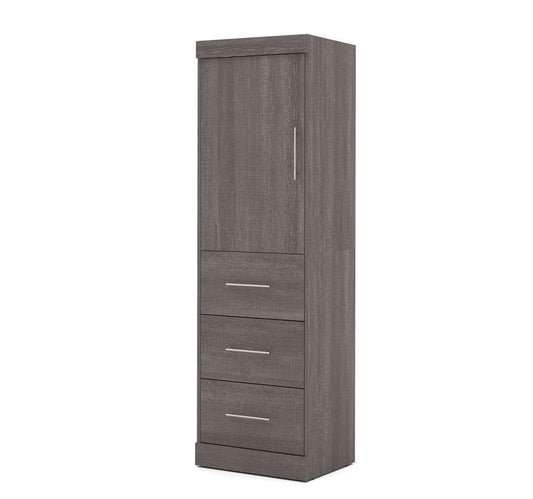 Bestar - Nebula 25W Wardrobe with 3 Drawers in Bark Grey - 25871-47 veiw 1