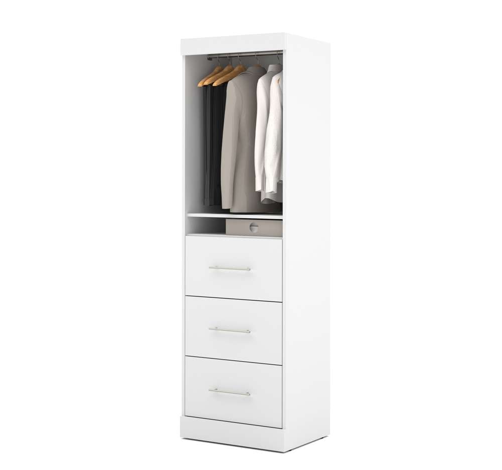 Bestar - Nebula 25W Wardrobe with 3 Drawers in White - 25871-17 veiw 2