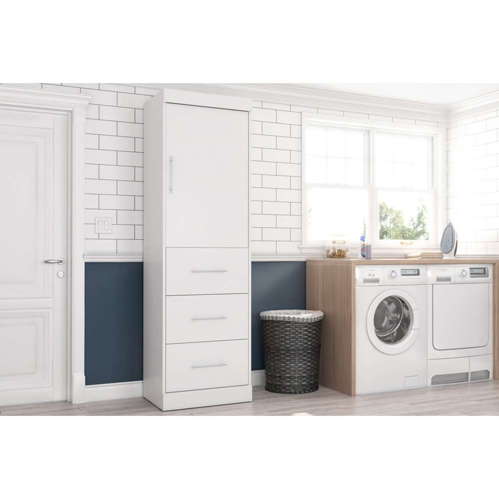 Bestar - Nebula 25W Wardrobe with 3 Drawers in White - 25871-17 veiw 3