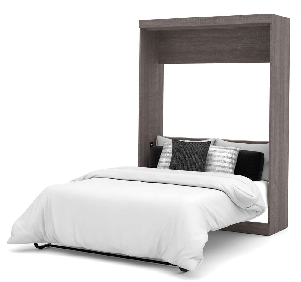 Bestar - Nebula 59W Full Murphy Bed in Bark Grey & White - 25183-4717 veiw 3