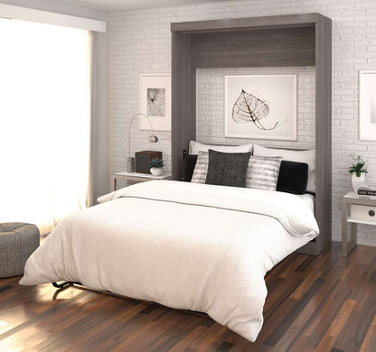 Bestar - Nebula 59W Full Murphy Bed in Bark Grey & White - 25183-4717 veiw 4