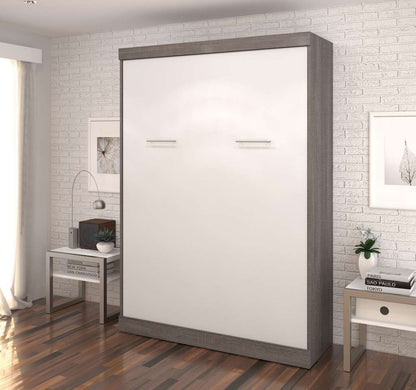Bestar - Nebula 59W Full Murphy Bed in Bark Grey & White - 25183-4717 veiw 5