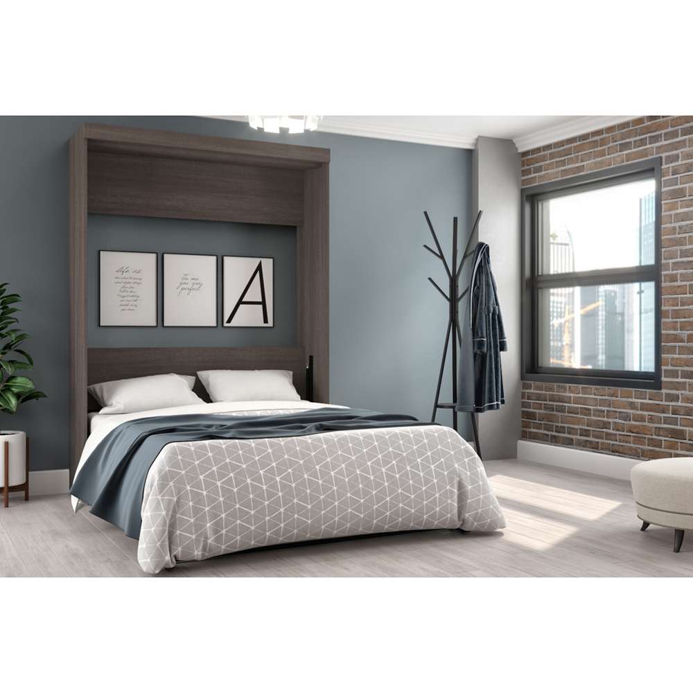 Bestar - Nebula 59W Full Murphy Bed in Bark Grey - 25183-47 veiw 4