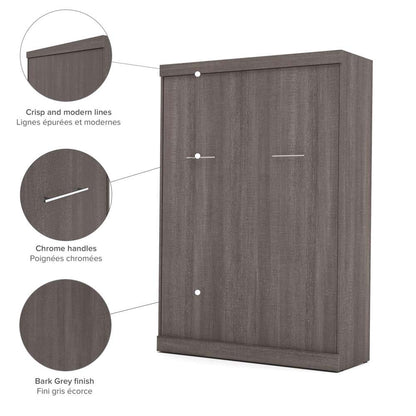 Bestar - Nebula 59W Full Murphy Bed in Bark Grey - 25183-47 veiw 6