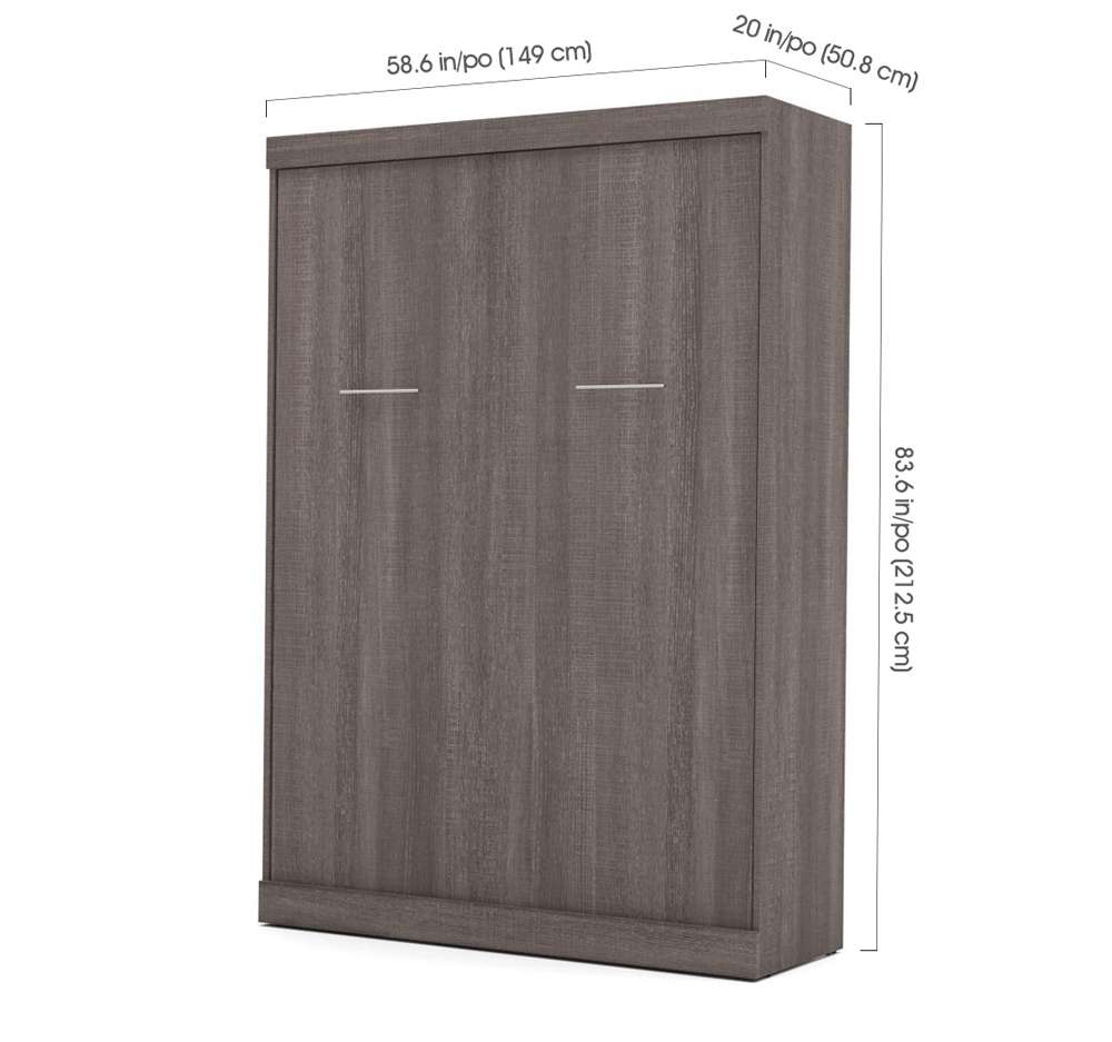 Bestar - Nebula 59W Full Murphy Bed in Bark Grey - 25183-47 veiw 8
