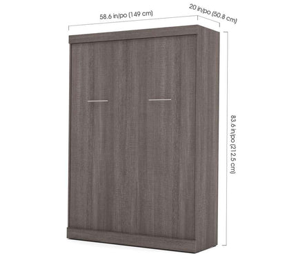 Bestar - Nebula 59W Full Murphy Bed in Bark Grey - 25183-47 veiw 8