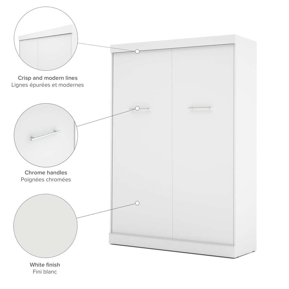 Bestar - Nebula 59W Full Murphy Bed in White - 25183-17 veiw 6