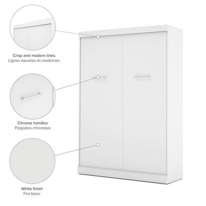 Bestar - Nebula 59W Full Murphy Bed in White - 25183-17 veiw 6