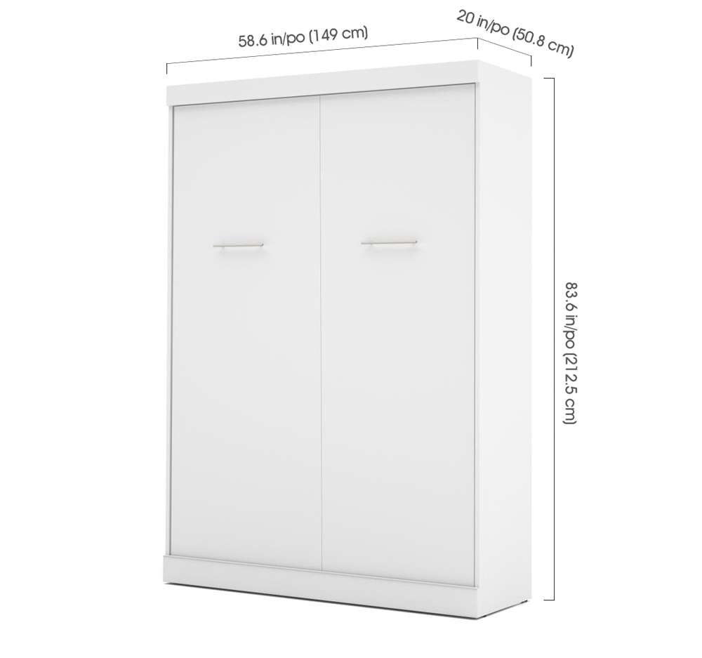 Bestar - Nebula 59W Full Murphy Bed in White - 25183-17 veiw 8