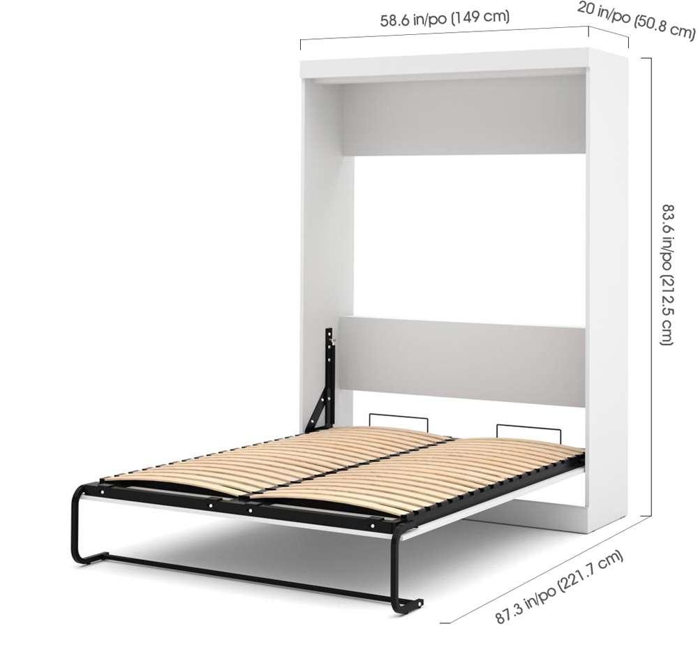 Bestar - Nebula 59W Full Murphy Bed in White - 25183-17 veiw 9