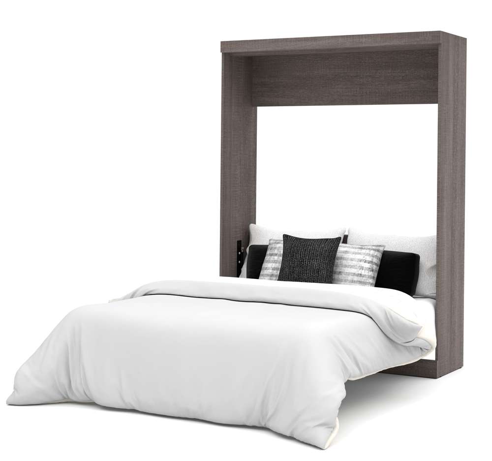 Bestar - Nebula 65W Queen Murphy Bed in Bark Grey & White - 25184-4717 veiw 2