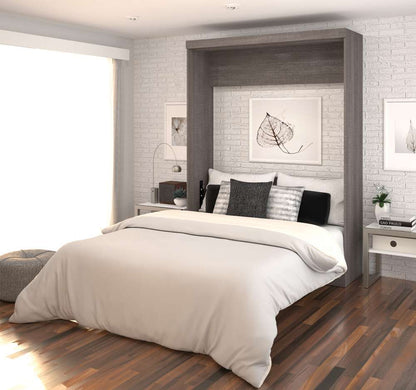 Bestar - Nebula 65W Queen Murphy Bed in Bark Grey & White - 25184-4717 veiw 4