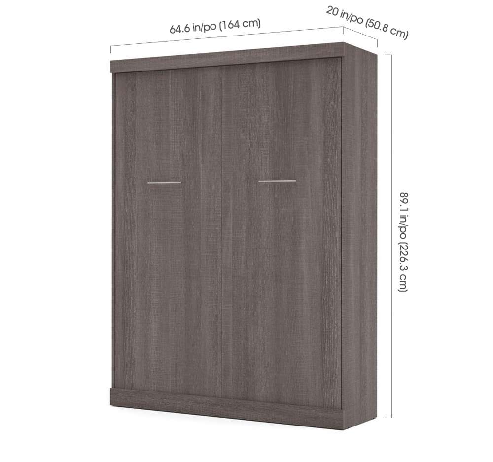 Bestar - Nebula 65W Queen Murphy Bed in Bark Grey - 25184-47 veiw 8