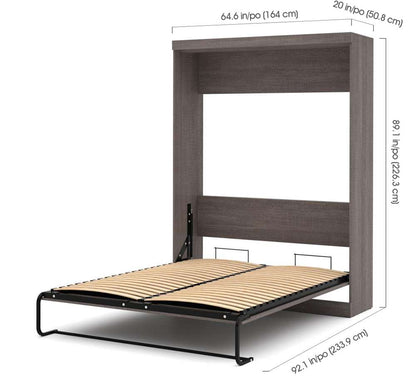 Bestar - Nebula 65W Queen Murphy Bed in Bark Grey - 25184-47 veiw 9