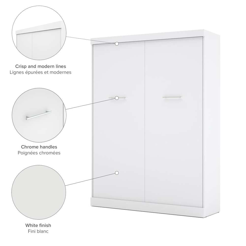 Bestar - Nebula 65W Queen Murphy Bed in White - 25184-17 veiw 6