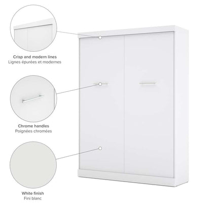 Bestar - Nebula 65W Queen Murphy Bed in White - 25184-17 veiw 6