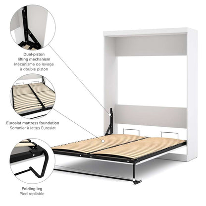 Bestar - Nebula 65W Queen Murphy Bed in White - 25184-17 veiw 7