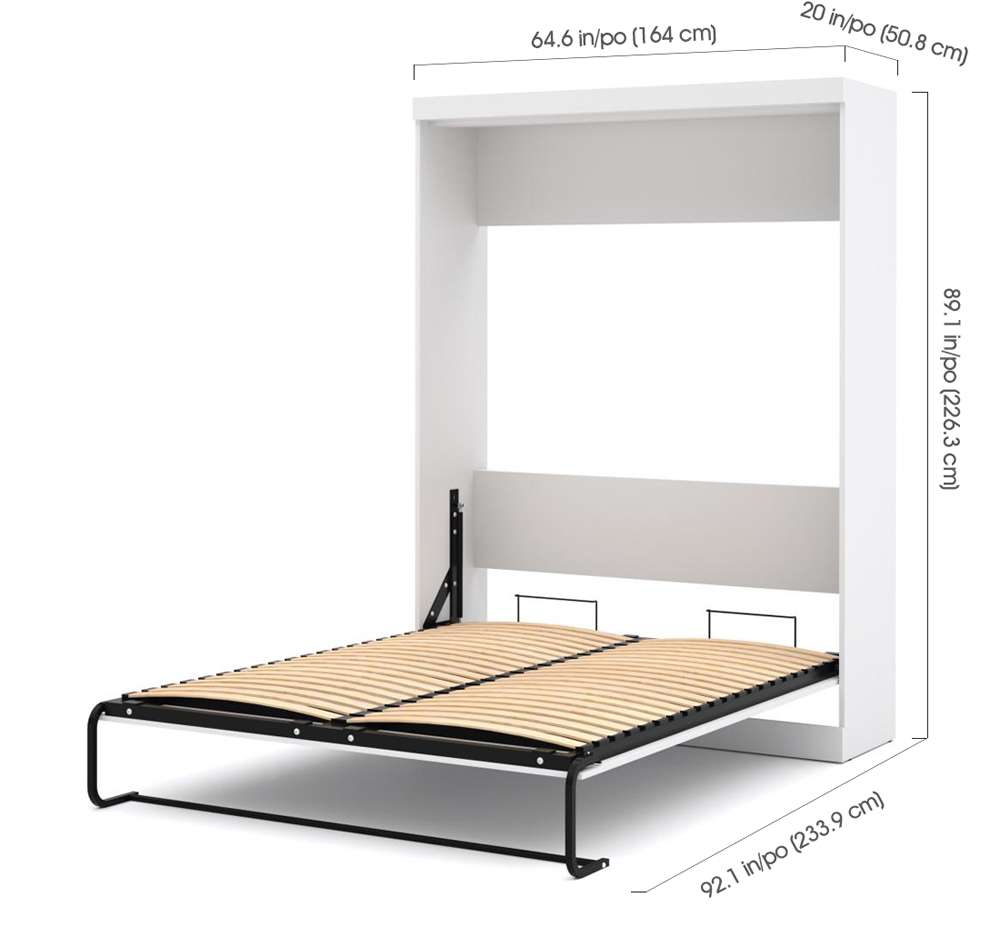 Bestar - Nebula 65W Queen Murphy Bed in White - 25184-17 veiw 9