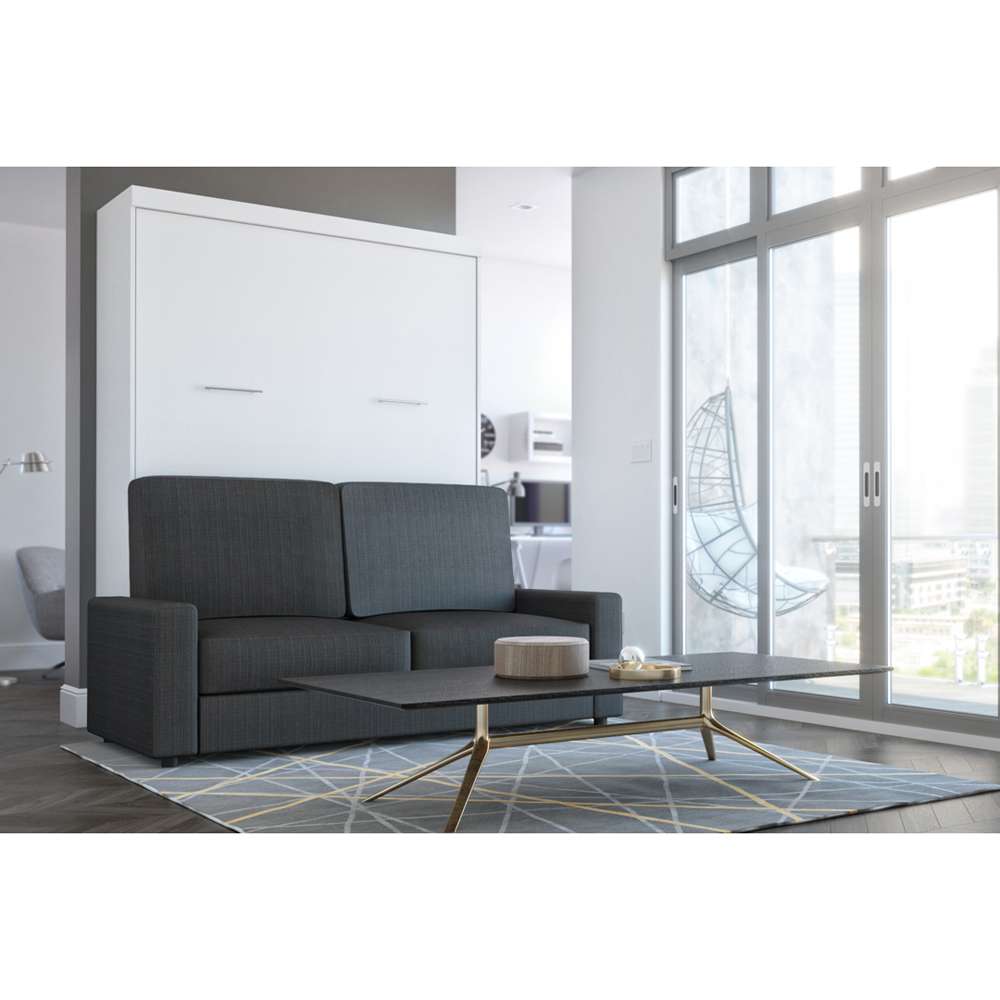 Bestar - Nebula Queen Murphy Bed with Sofa (78W) in White - 25721-000017 veiw 3
