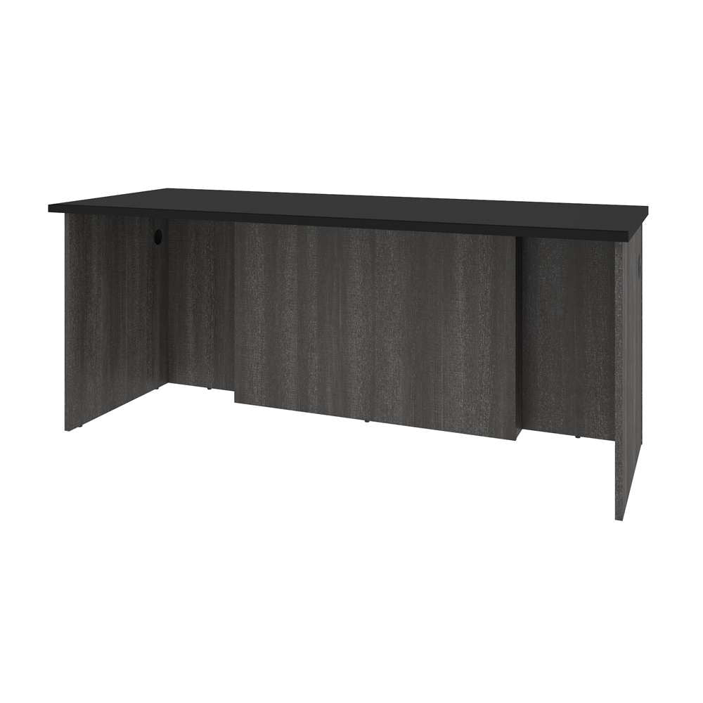 Bestar - Norma 71W Desk Shell in Black & Bark Gray - 181400-000018 veiw 3