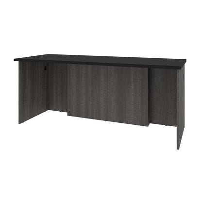 Bestar - Norma 71W Desk Shell in Black & Bark Gray - 181400-000018 veiw 3
