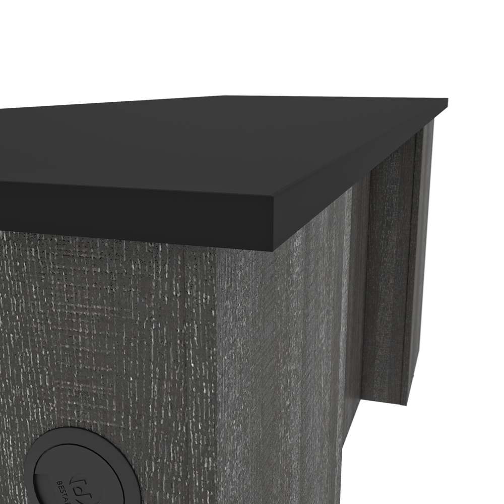 Bestar - Norma 71W Desk Shell in Black & Bark Gray - 181400-000018 veiw 7