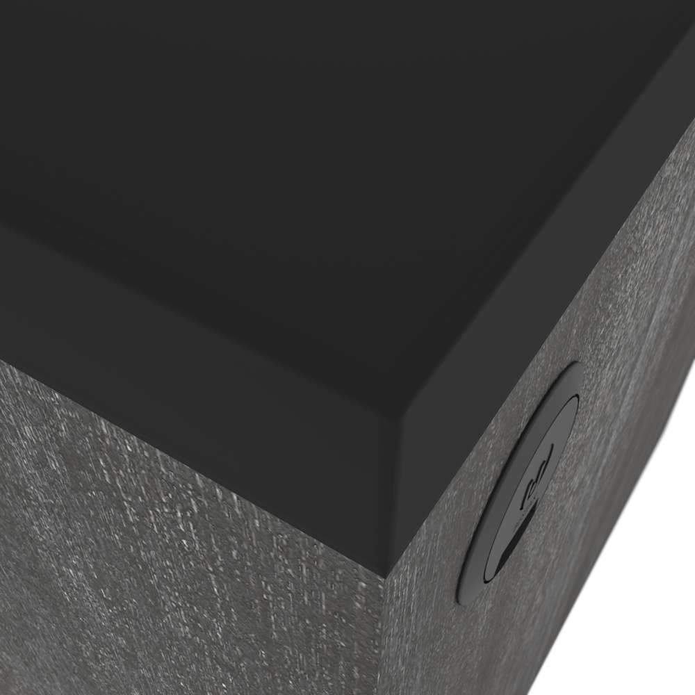 Bestar - Norma 71W Desk Shell in Black & Bark Gray - 181400-000018 veiw 8