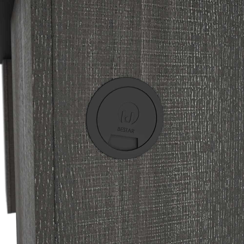 Bestar - Norma 71W Desk Shell in Black & Bark Gray - 181400-000018 veiw 9