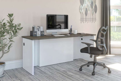 Bestar - Norma 71W Desk Shell in Walnut Grey & White - 181400-000035 veiw 3