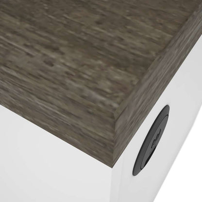 Bestar - Norma 71W Desk Shell in Walnut Grey & White - 181400-000035 veiw 7
