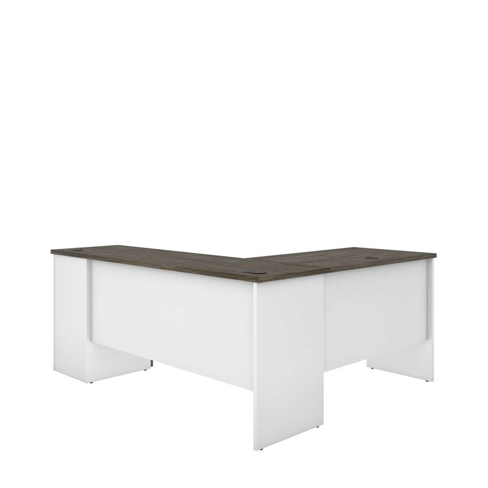 Bestar - Norma 71W L-Shaped Desk in Walnut Grey & White - 181420-000035 veiw 3