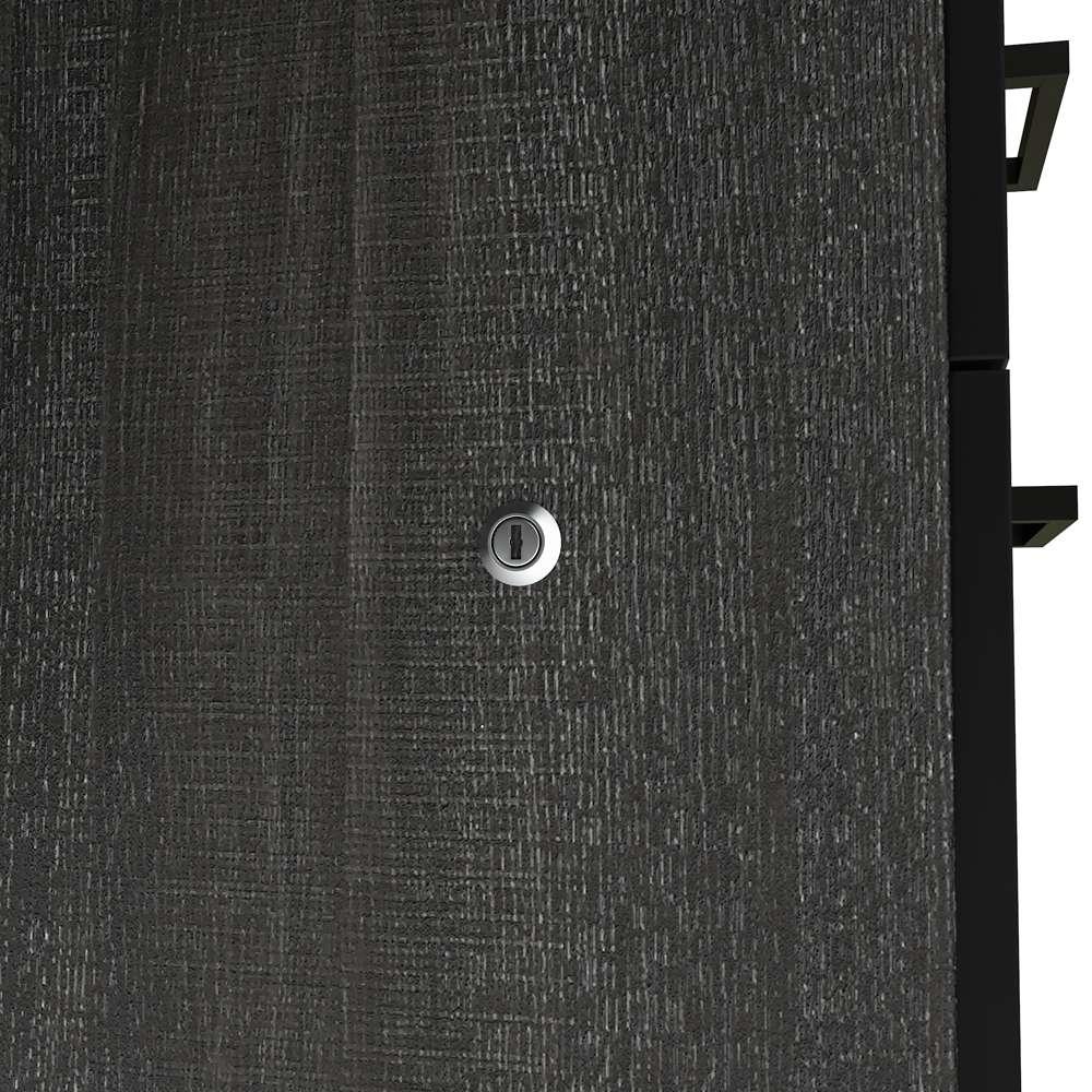 Bestar - Norma 71W L-Shaped Desk with Hutch in Black & Bark Gray - 181850-000018 veiw 10