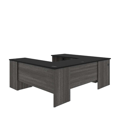 Bestar - Norma 71W U Or L-Shaped Desk in Black & Bark Gray - 181851-000018 veiw 3