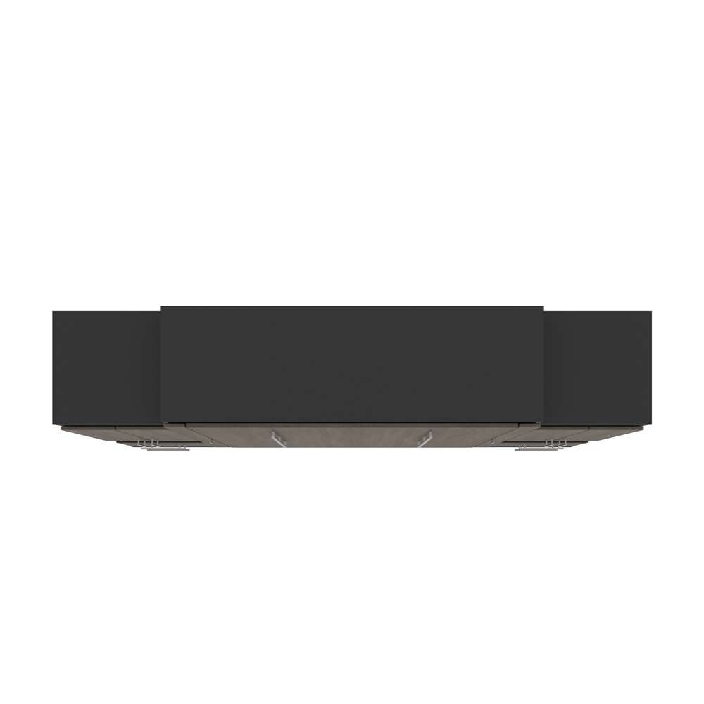 Bestar - Orion 104W Queen Murphy Bed and 2 Storage Cabinets with Pull-Out Shelves (105W) in Bark Gray & Graphite - 116889-000047 veiw 5