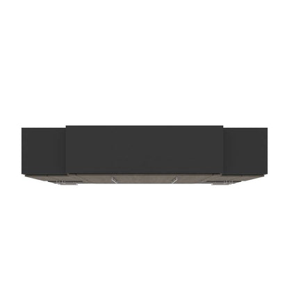 Bestar - Orion 104W Queen Murphy Bed and 2 Storage Cabinets with Pull-Out Shelves (105W) in Bark Gray & Graphite - 116889-000047 veiw 5