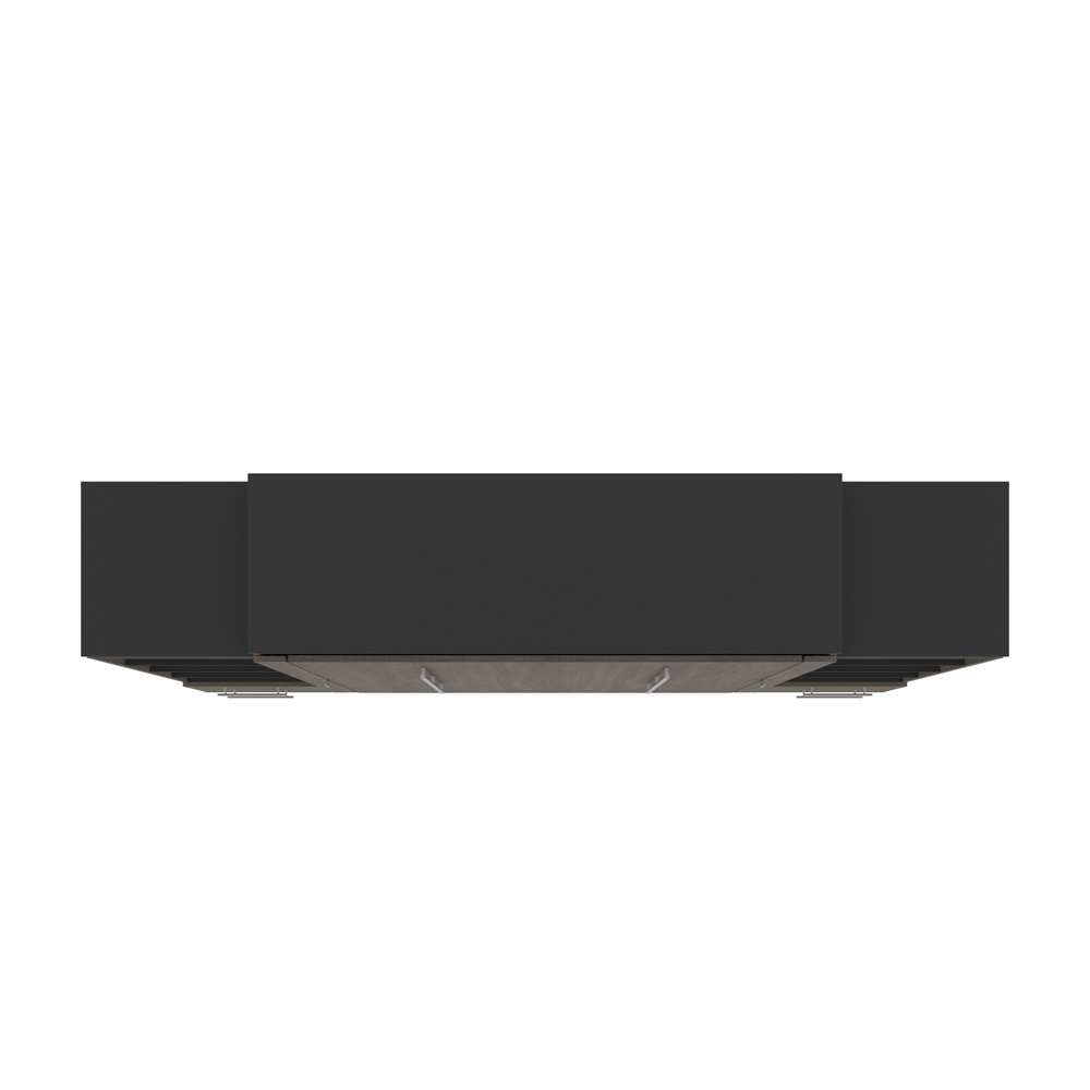 Bestar - Orion 104W Queen Murphy Bed and 2 Narrow Shelving Units with Drawers (105W) in Bark Gray & Graphite - 116885-000047 veiw 5