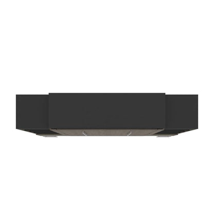 Bestar - Orion 104W Queen Murphy Bed and 2 Narrow Shelving Units with Drawers (105W) in Bark Gray & Graphite - 116885-000047 veiw 5