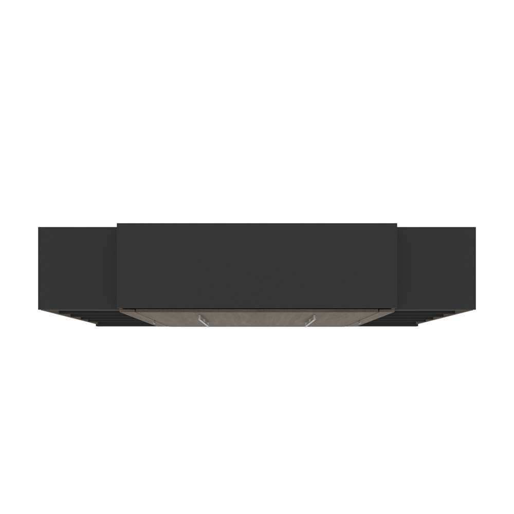Bestar - Orion 104W Queen Murphy Bed with 2 Narrow Shelving Units (105W) in Bark Gray & Graphite - 116884-000047 veiw 5
