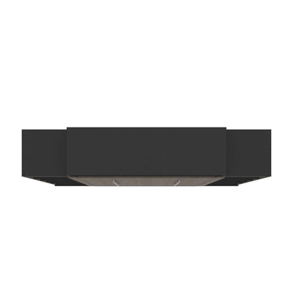 Bestar - Orion 104W Queen Murphy Bed with 2 Narrow Shelving Units (105W) in Bark Gray & Graphite - 116884-000047 veiw 5