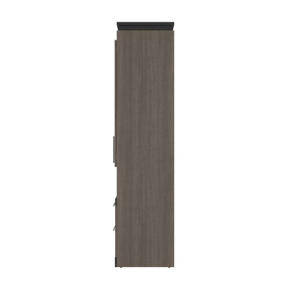 Bestar - Orion 118W Full Murphy Bed and 2 Storage Cabinets with Pull-Out Shelves (119W) in Bark Gray & Graphite - 116860-000047 veiw 3