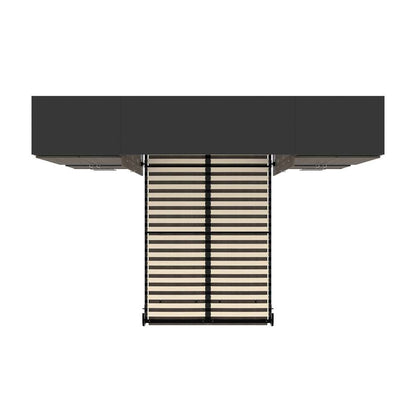 Bestar - Orion 118W Full Murphy Bed and 2 Storage Cabinets with Pull-Out Shelves (119W) in Bark Gray & Graphite - 116860-000047 veiw 11