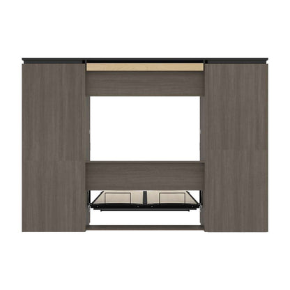 Bestar - Orion 118W Full Murphy Bed and Multifunctional Storage with Drawers (119W) in Bark Gray & Graphite - 116864-000047 veiw 11