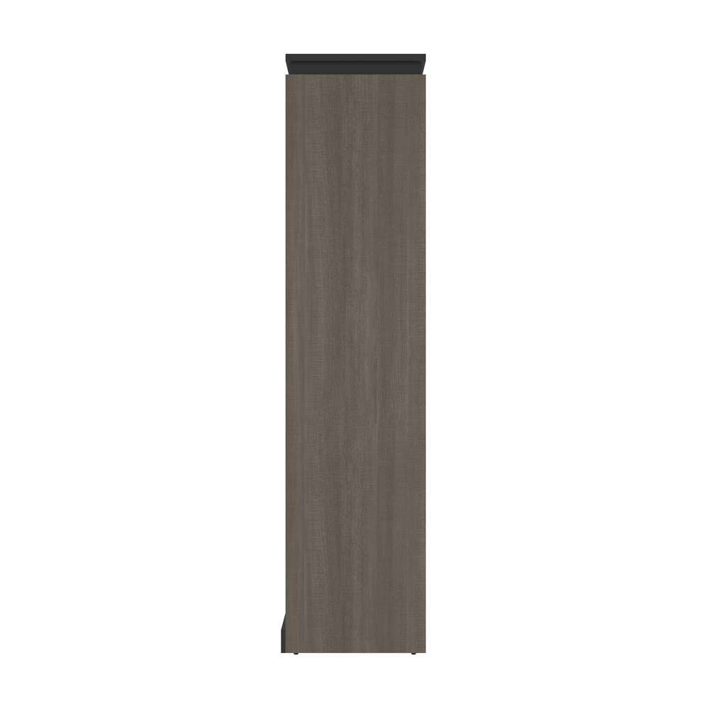 Bestar - Orion 118W Full Murphy Bed with 2 Shelving Units (119W) in Bark Gray & Graphite - 116896-000047 veiw 3
