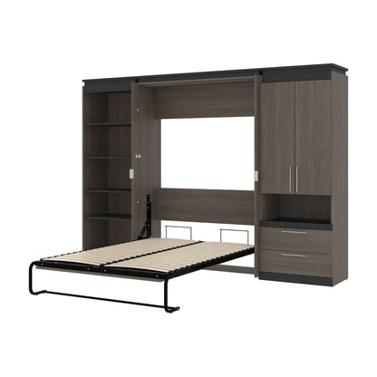 Bestar - Orion 118W Full Murphy Bed with Multifunctional Storage (119W) in Bark Gray & Graphite - 116863-000047 veiw 6