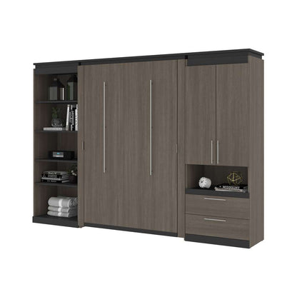 Bestar - Orion 118W Full Murphy Bed with Multifunctional Storage (119W) in Bark Gray & Graphite - 116863-000047 veiw 7