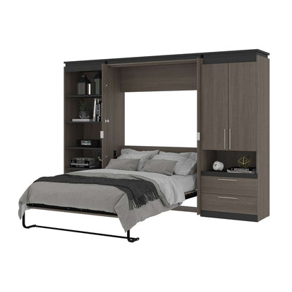 Bestar - Orion 118W Full Murphy Bed with Multifunctional Storage (119W) in Bark Gray & Graphite - 116863-000047 veiw 8